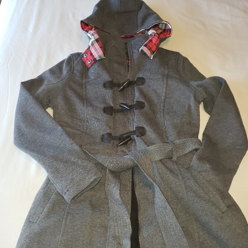 Yoki NWT charcoal gray toggle jacket